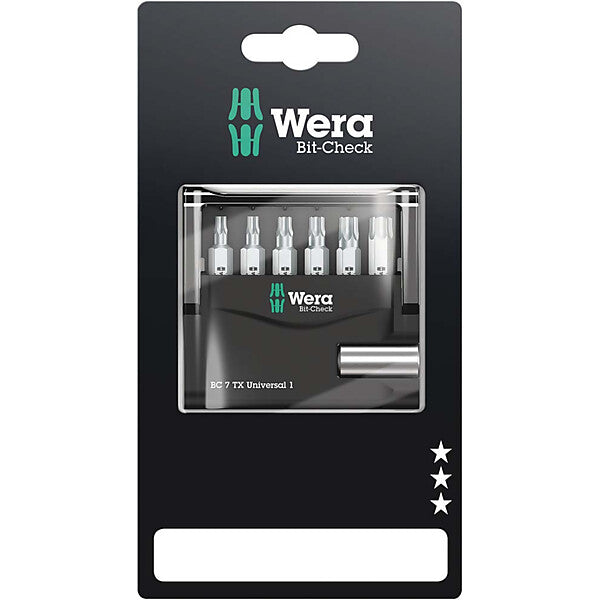 Wera 6-rund Bit-Set 7-tlg 073404